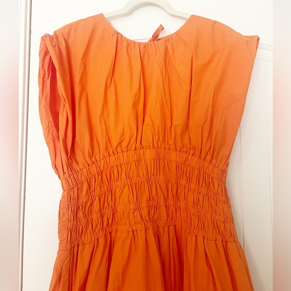 Eudon Choi Poplin Smocked Waist Dress - Picture 4 of 8